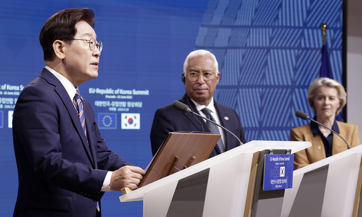 한국·EU 정상 “북·러 불법 군사 협력 강력 규탄”